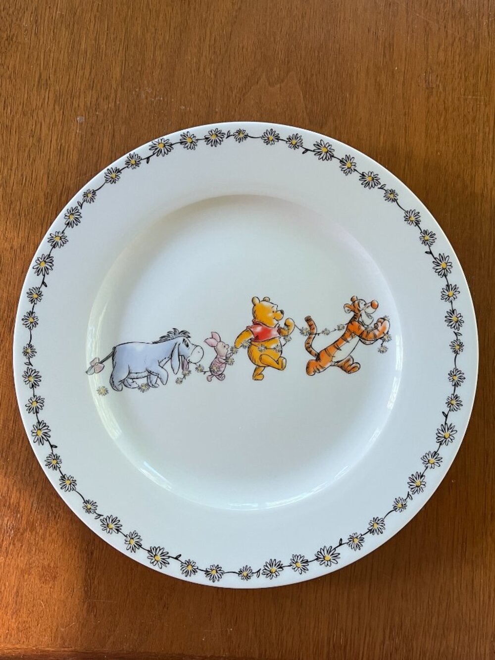 Disney Winnie the Pooh Daisy Chain Dinner Plates 10.5 In Set of 2 Eeyore Tigger